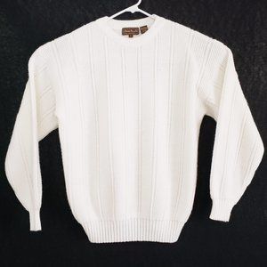 Eleven Sixty Six Vintage White Acryllic Sweater XL